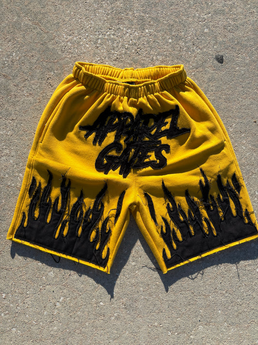 Yellow and black AG shorts